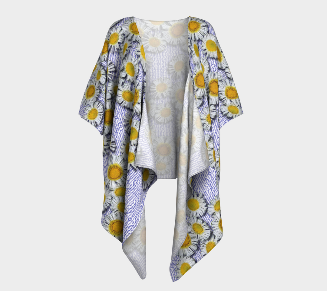 Trail Daisies on the Kitchen Counter Draped Kimono