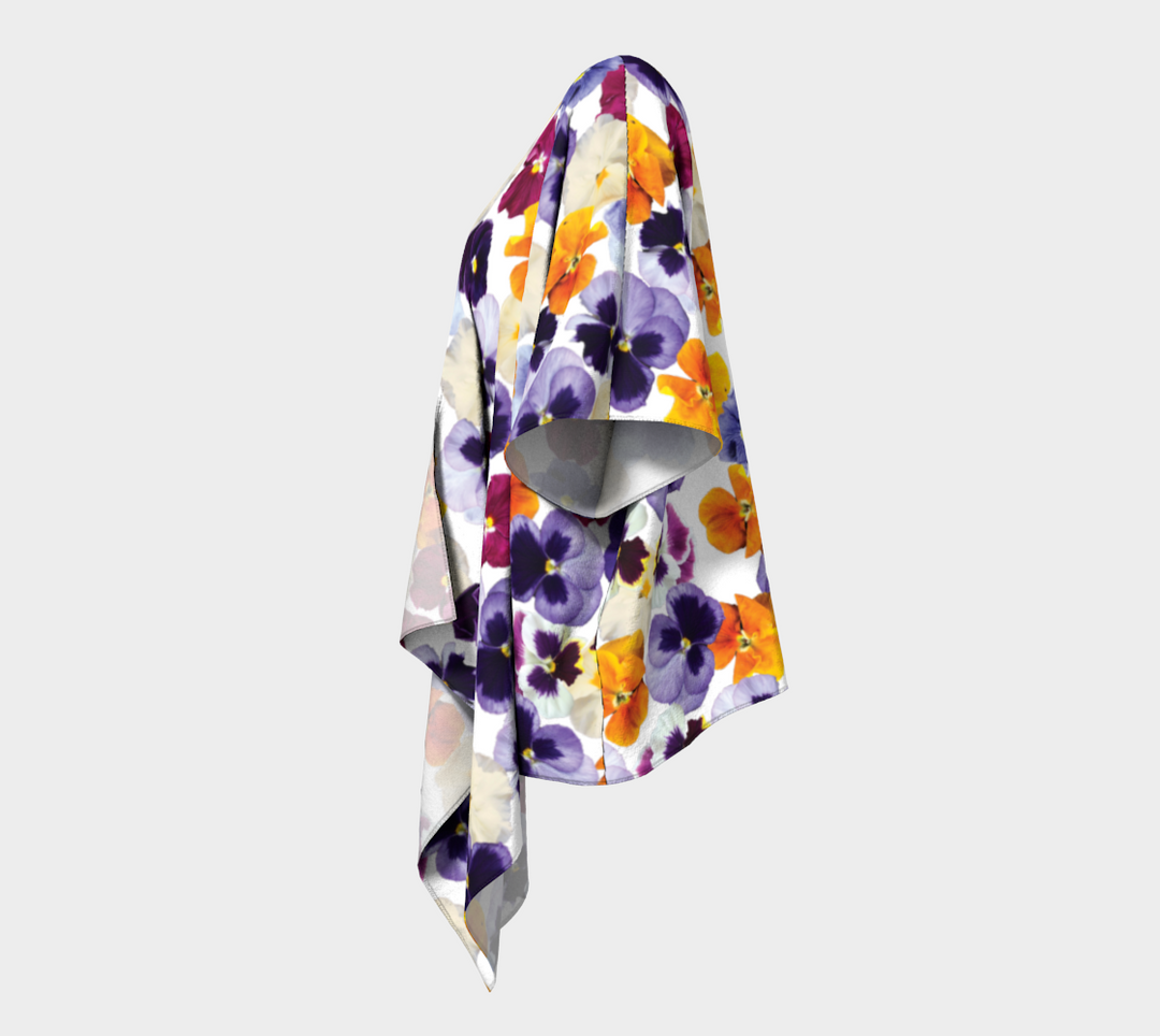 Pansy Face Draped Kimono