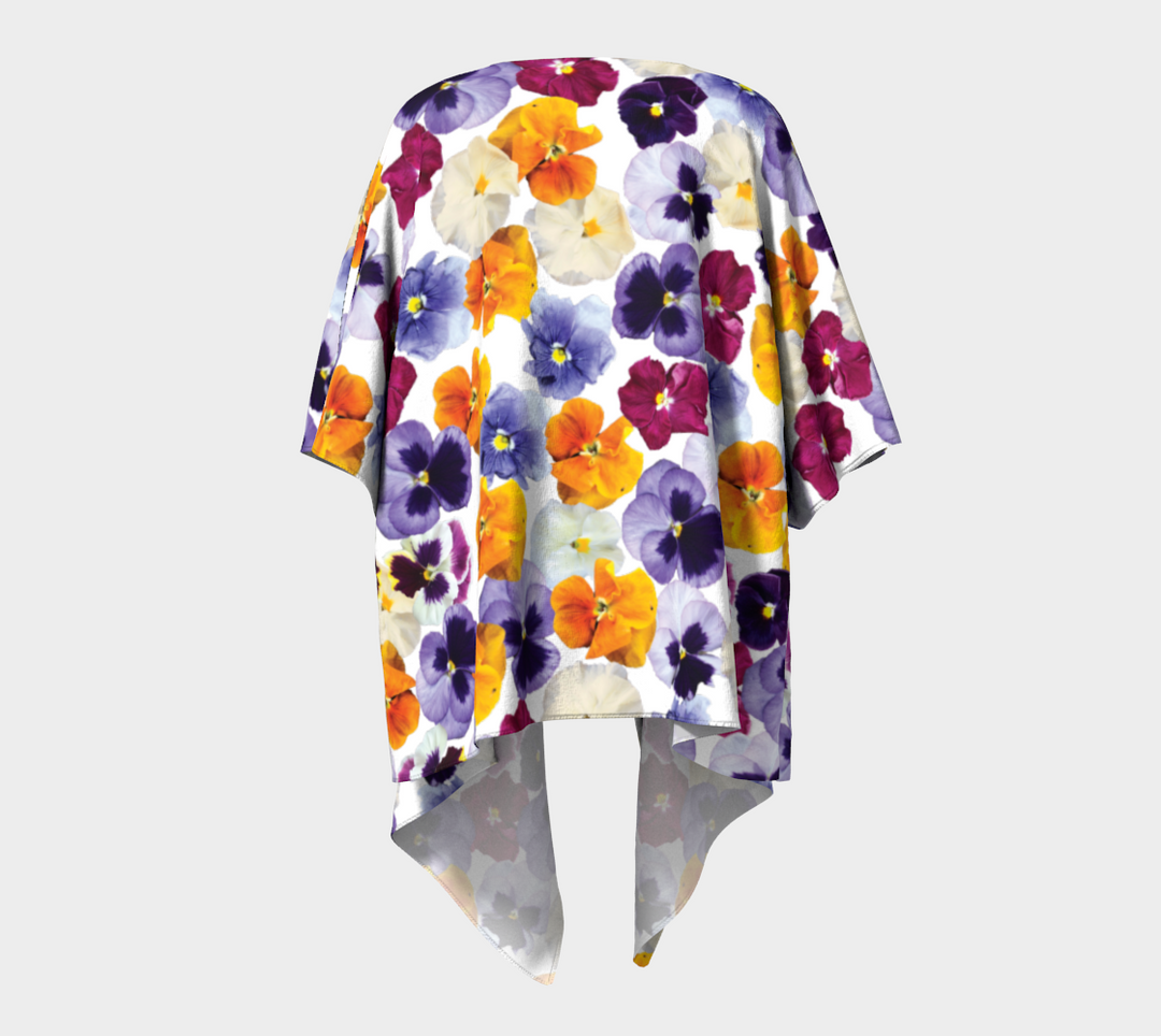 Pansy Face Draped Kimono