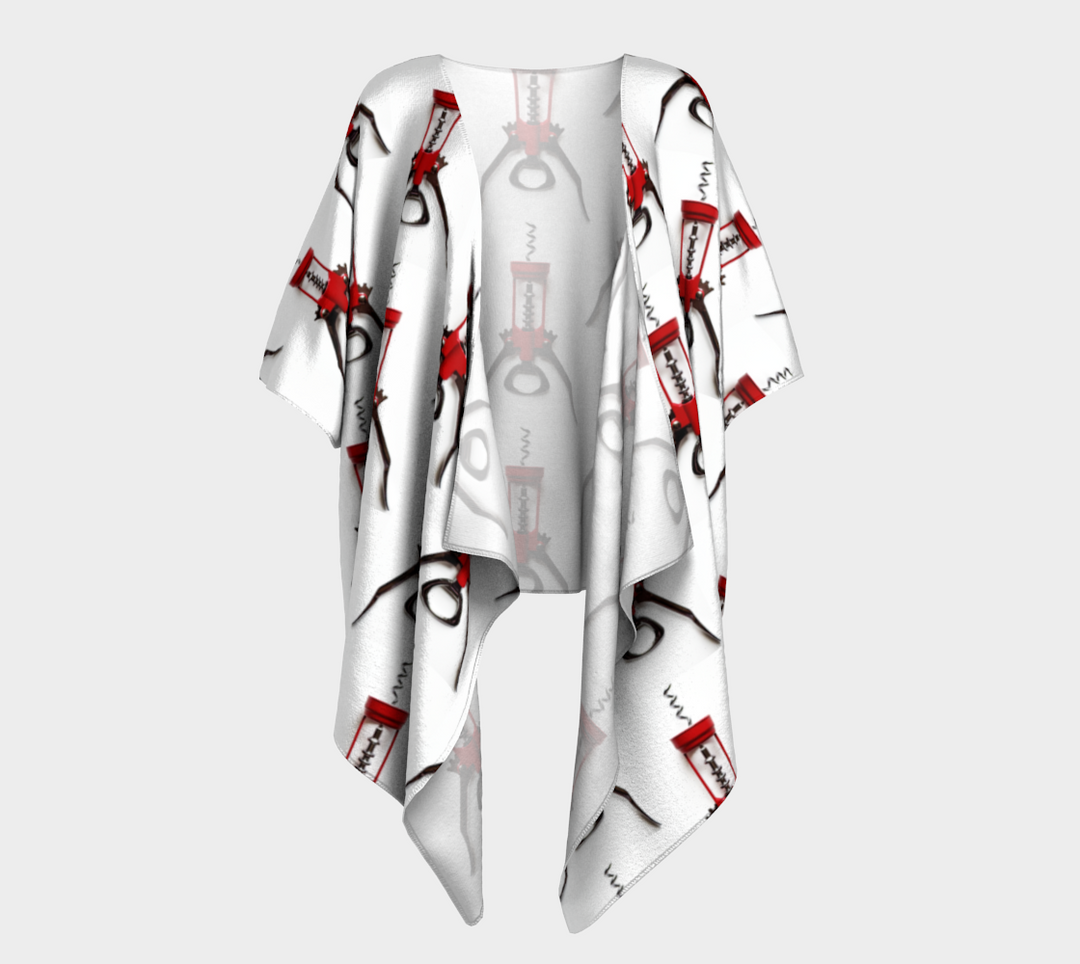 Kitchen Utensils Corkscrew Draped Kimono