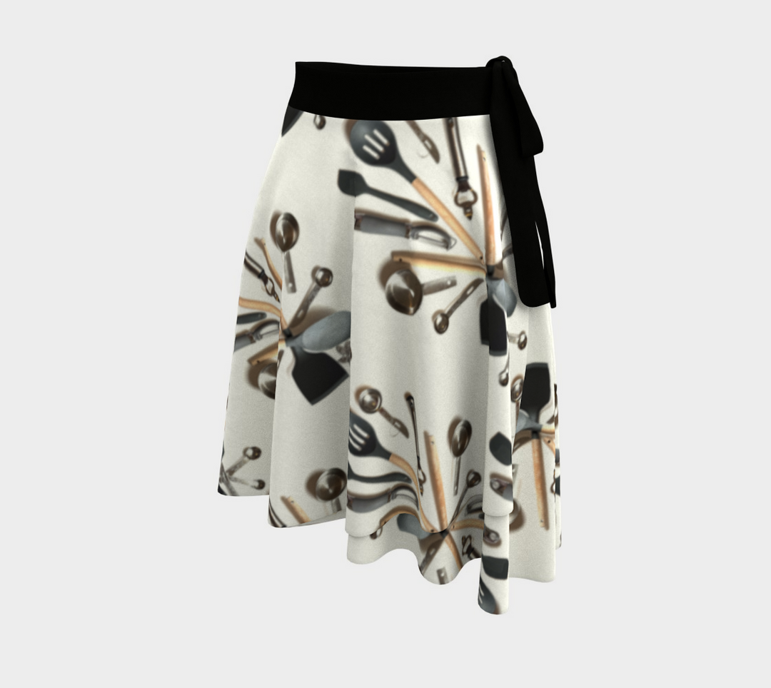 Kitchen Utensils Wrap Skirt
