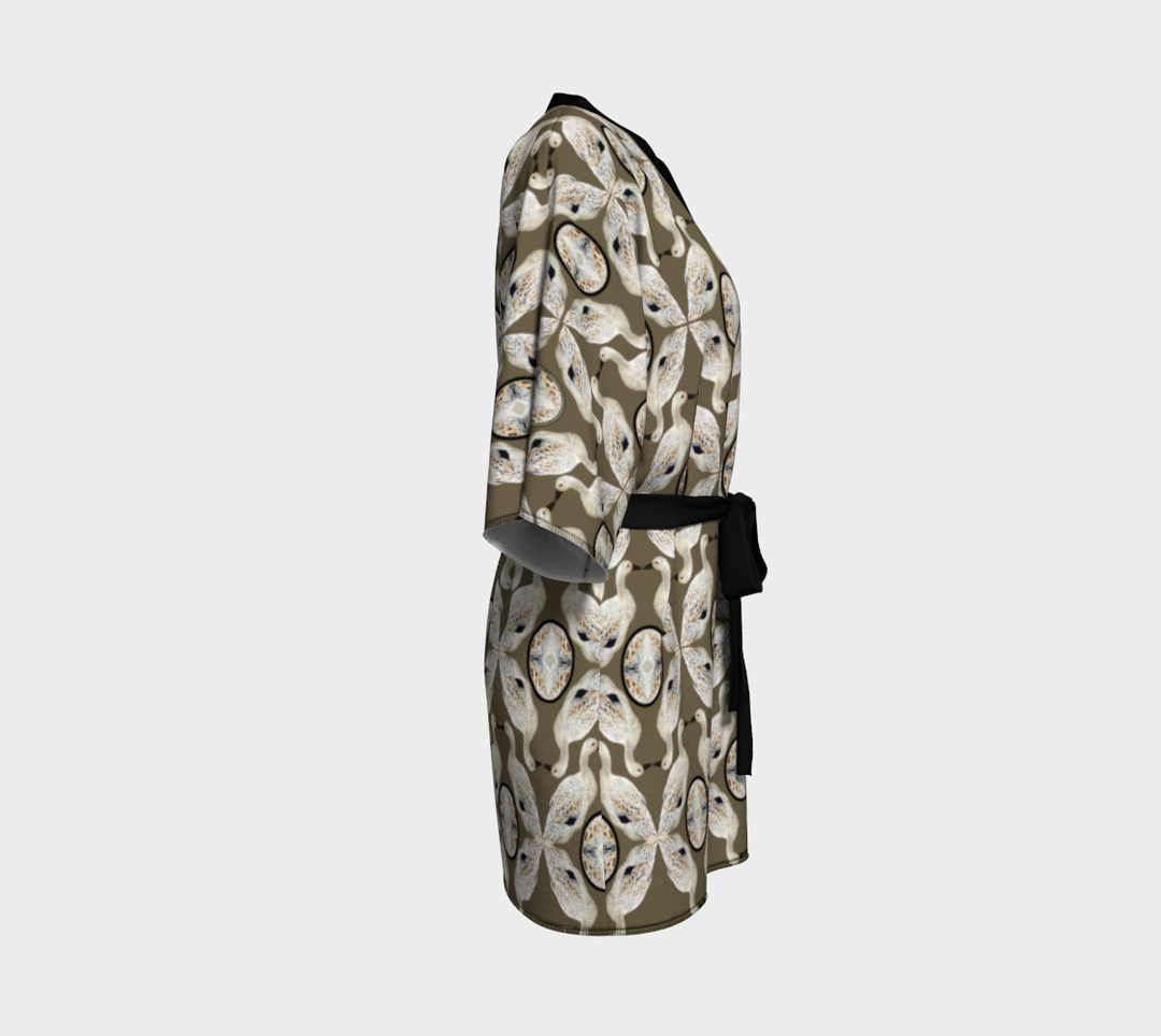 Pretty Duck Ovals Belted Kimono