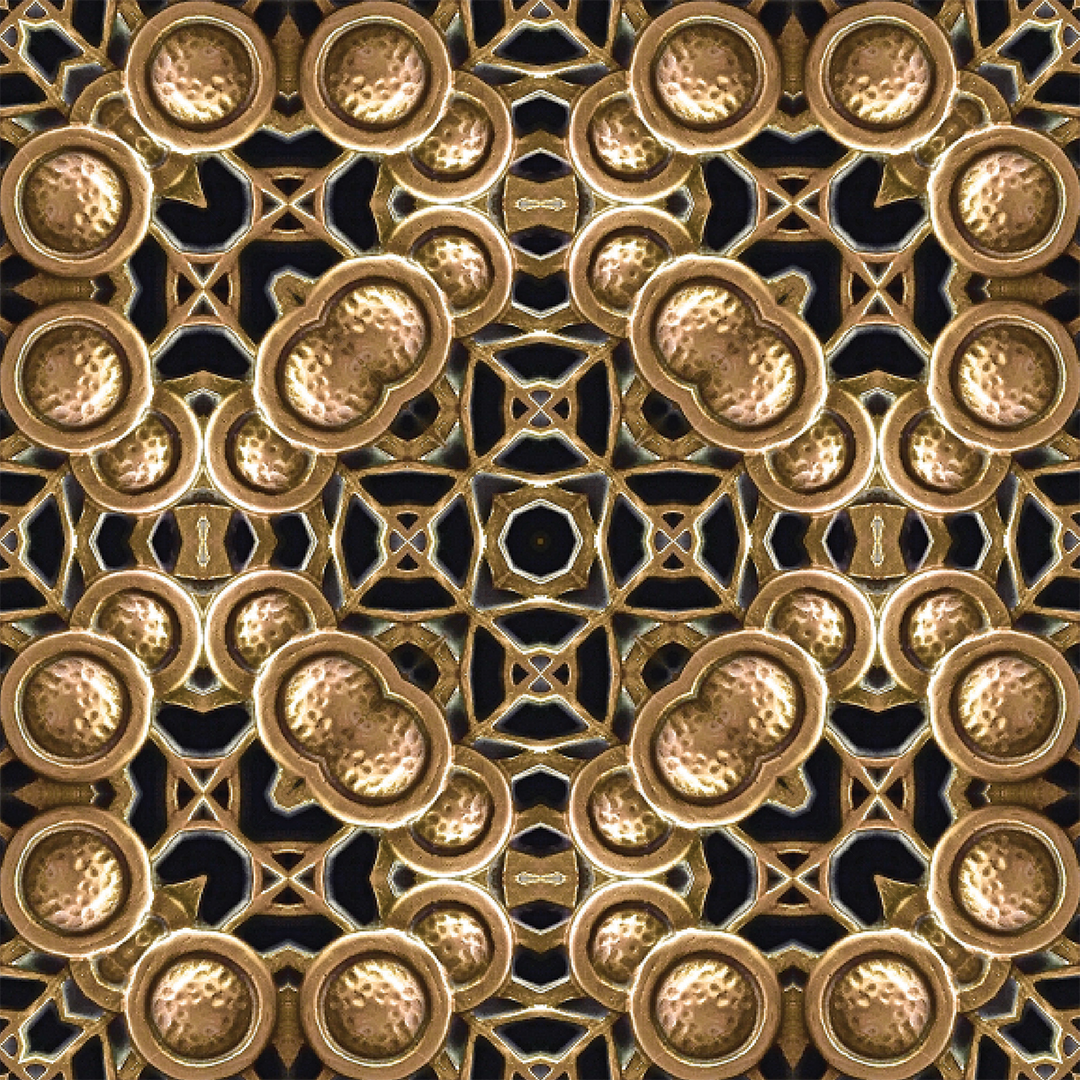 Art Deco Brass Circles Wrap Skirt