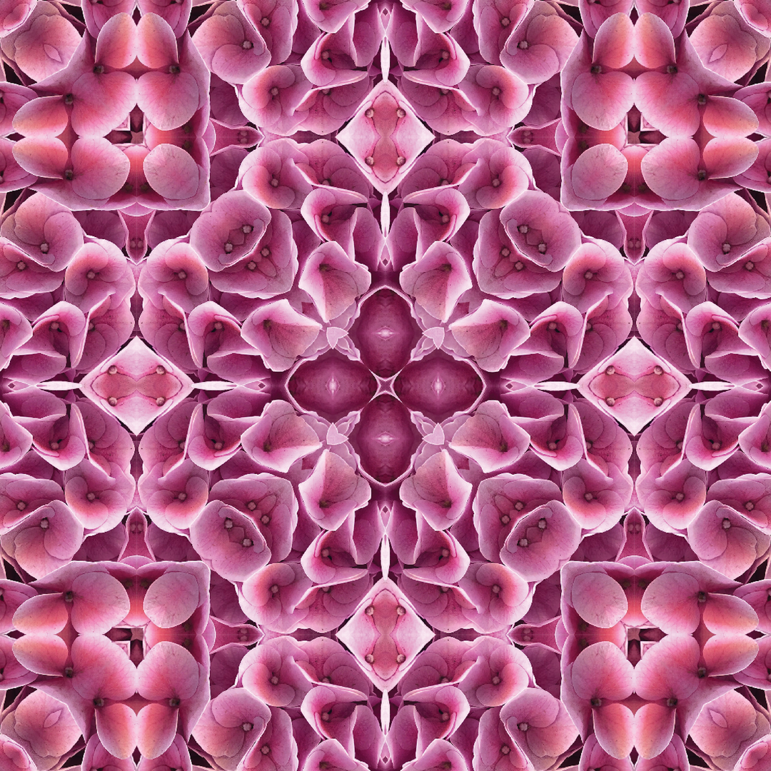 Pink Hydrangea Midi Skirt