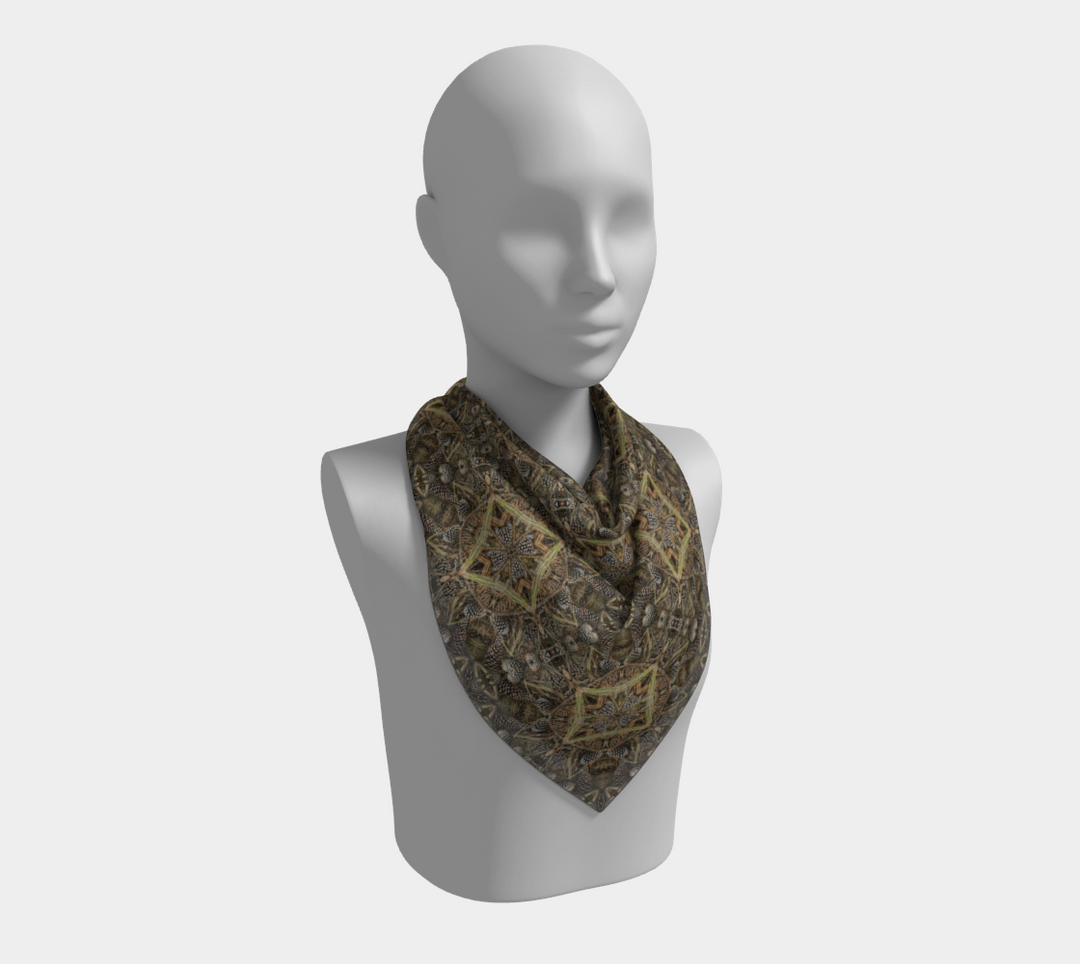Beryl's Pine Cone 2 Medallion Square Scarf