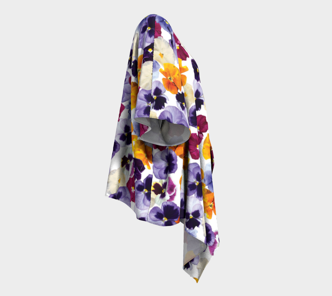 Pansy Face Draped Kimono