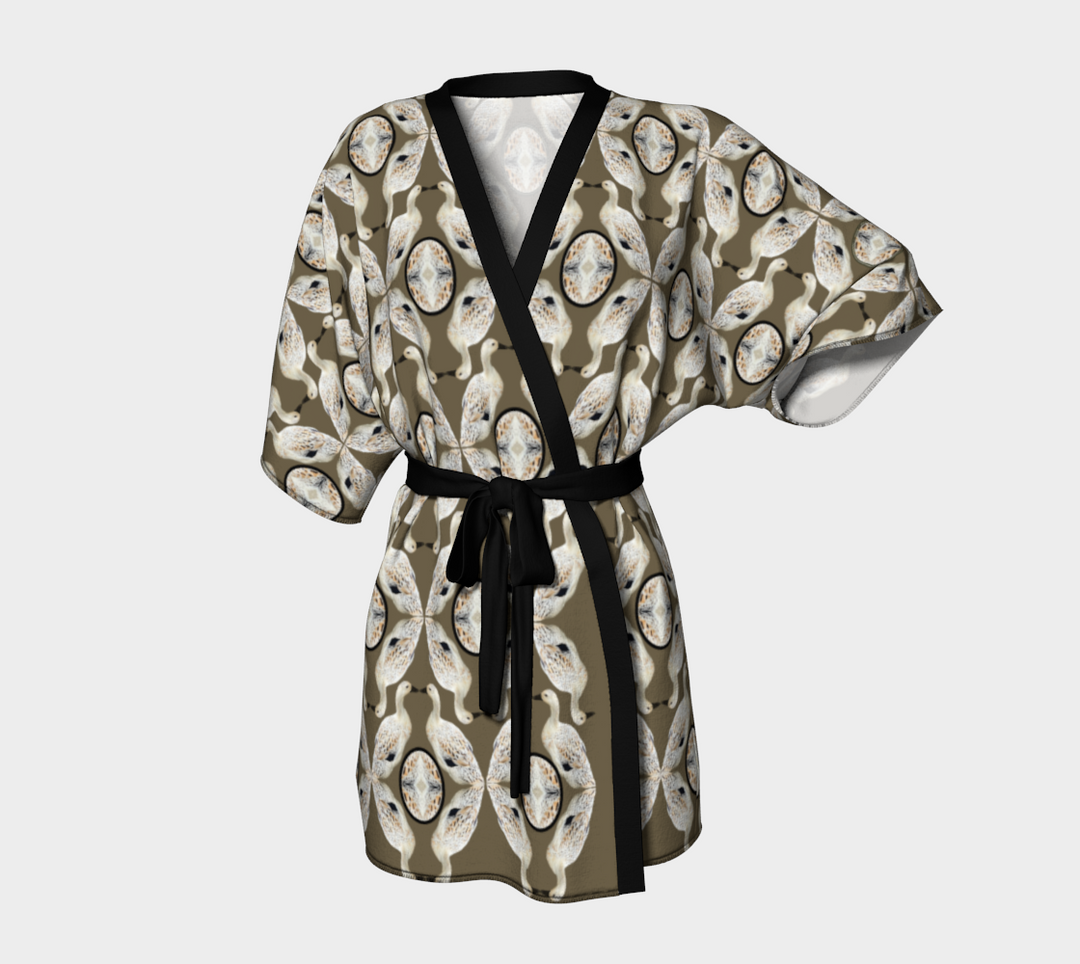 Pretty Duck Ovals Belted Kimono