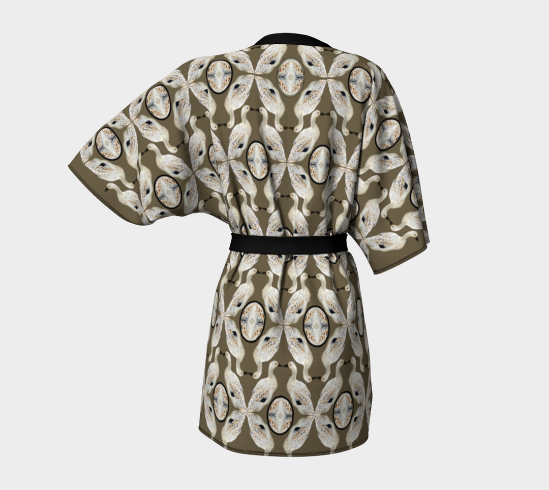 Pretty Duck Ovals Belted Kimono