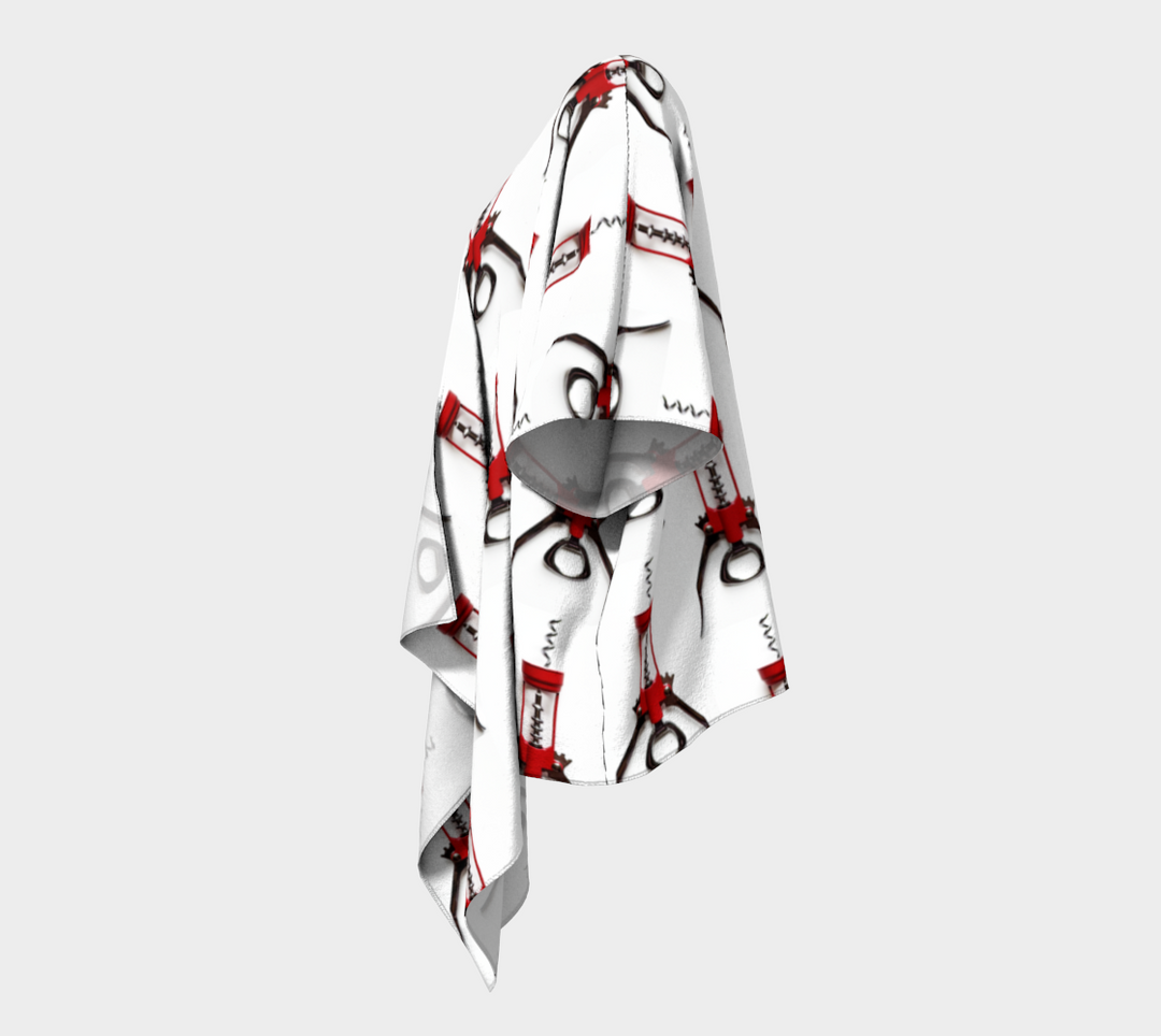 Kitchen Utensils Corkscrew Draped Kimono
