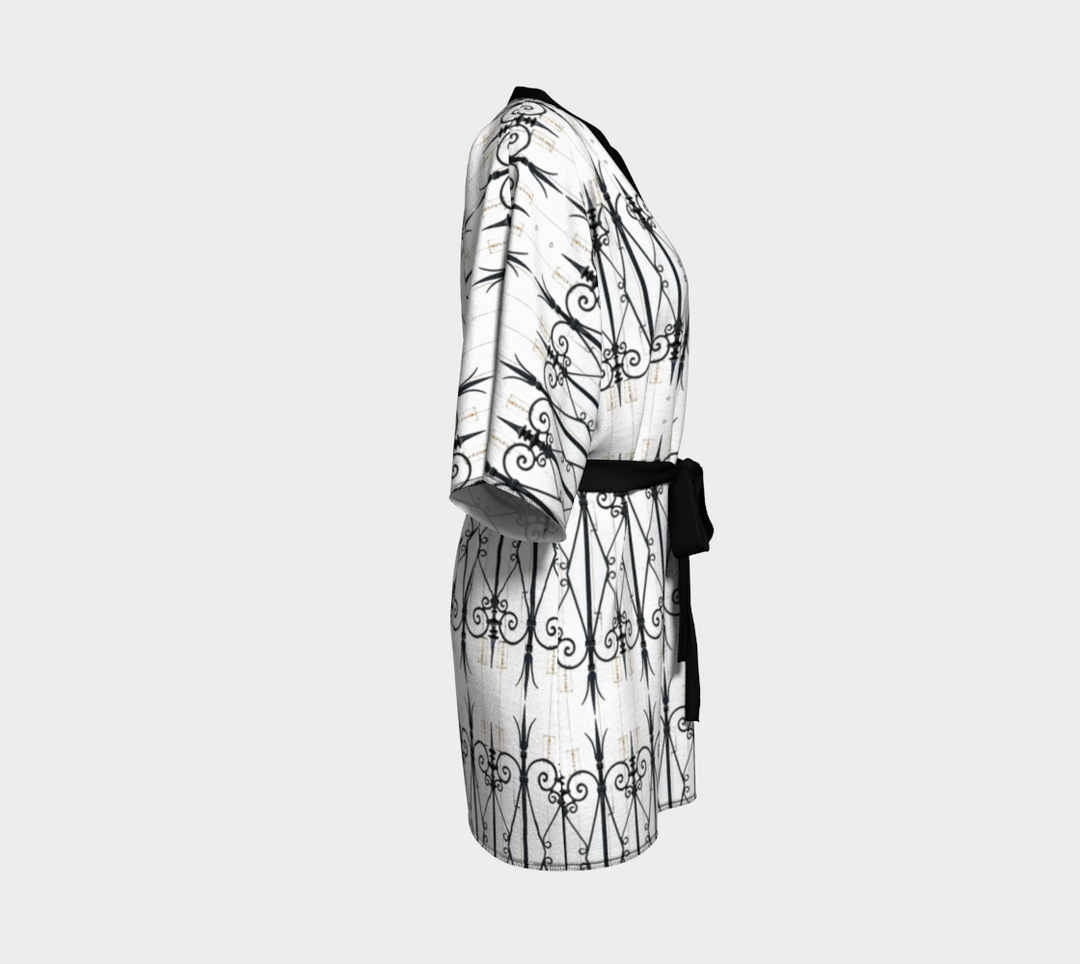 Parisian Railing 1 Belted Kimono