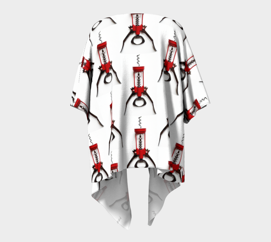 Kitchen Utensils Corkscrew Draped Kimono