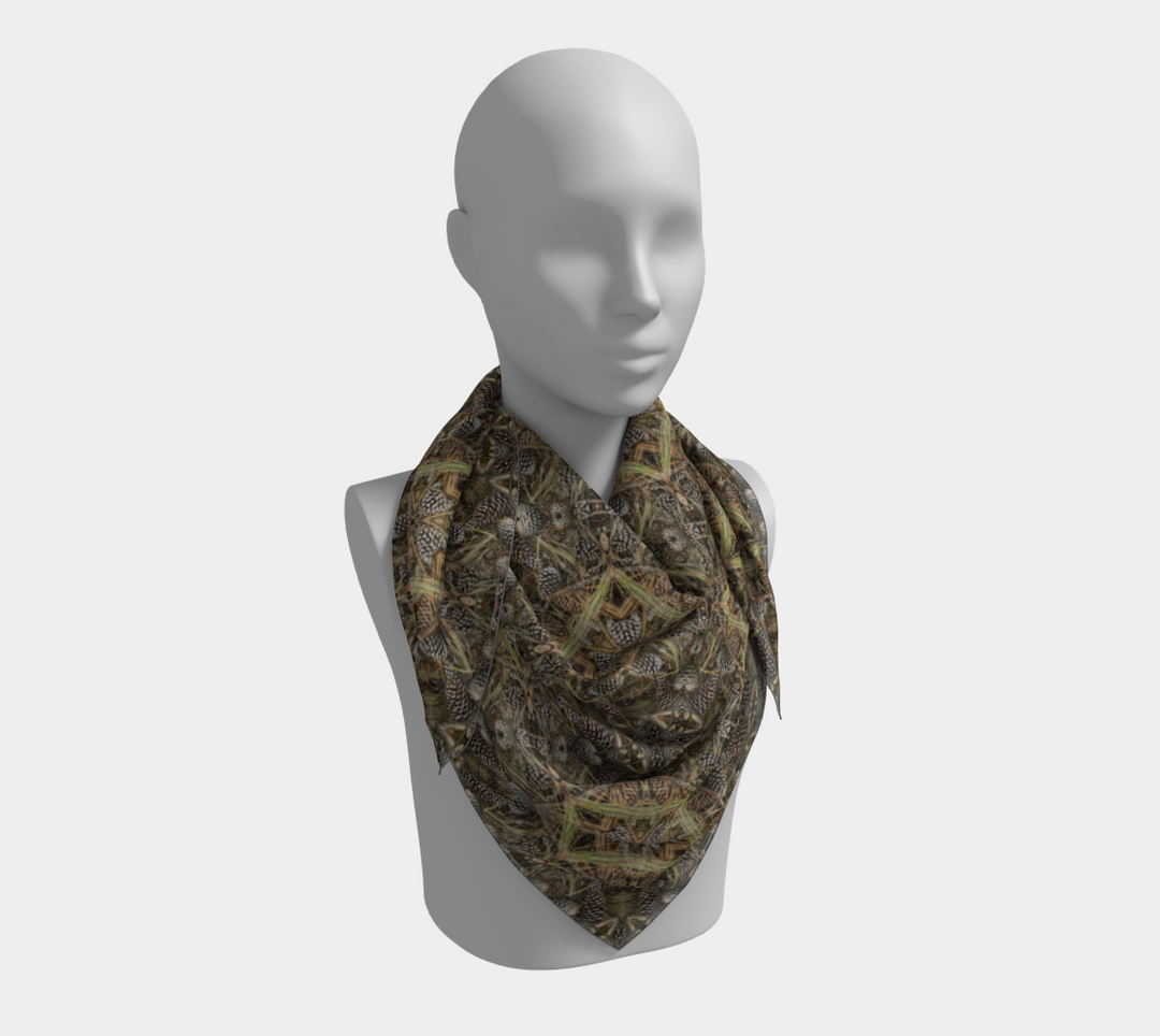 Beryl's Pine Cone 2 Medallion Square Scarf