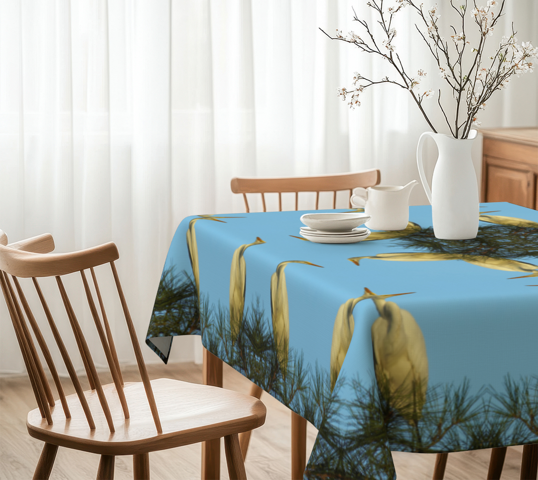 White Egret 1 Tablecloth