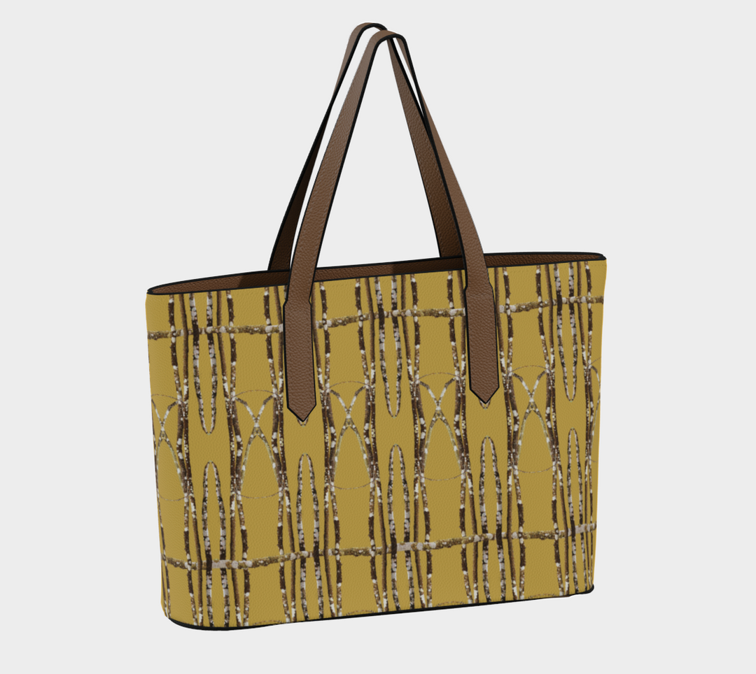 Lichen Log Tan Vegan Leather Tote Bag