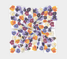 Load image into Gallery viewer, Pansy Face Square Scarf
