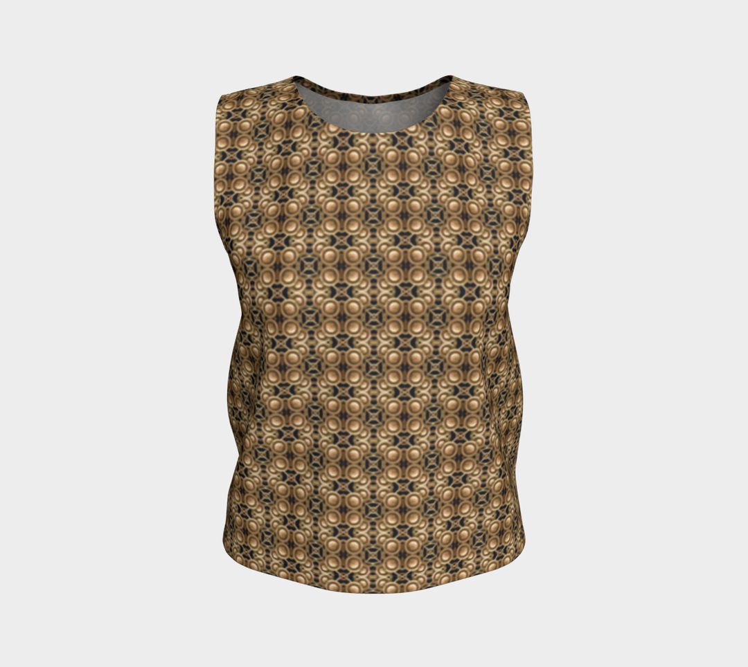 Art Deco Brass Circles (Regular) Loose Tank Top