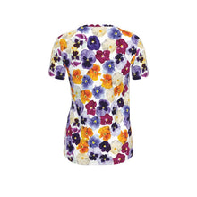 Load image into Gallery viewer, Pansy Face Womens T Shirt Short Sleeves
