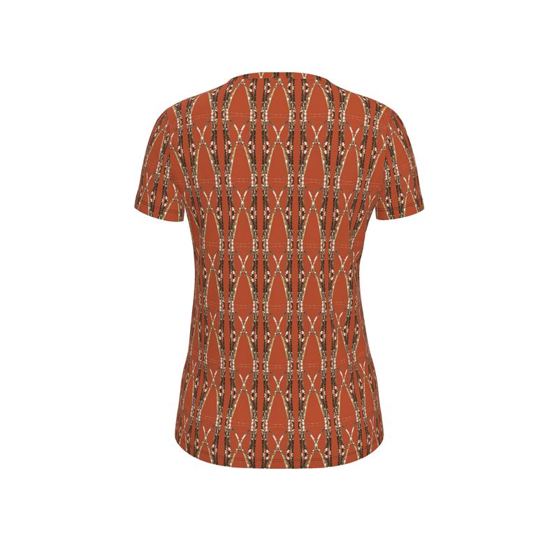 Lichen Log Red X Womens T-shirt Short Sleeves