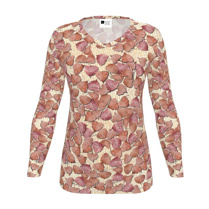 Pink Leaves on the Kitchen Counter Women's T-Shirt