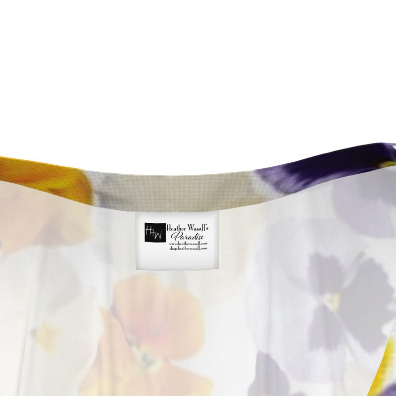 Pansy Face Short Silk Kaftan