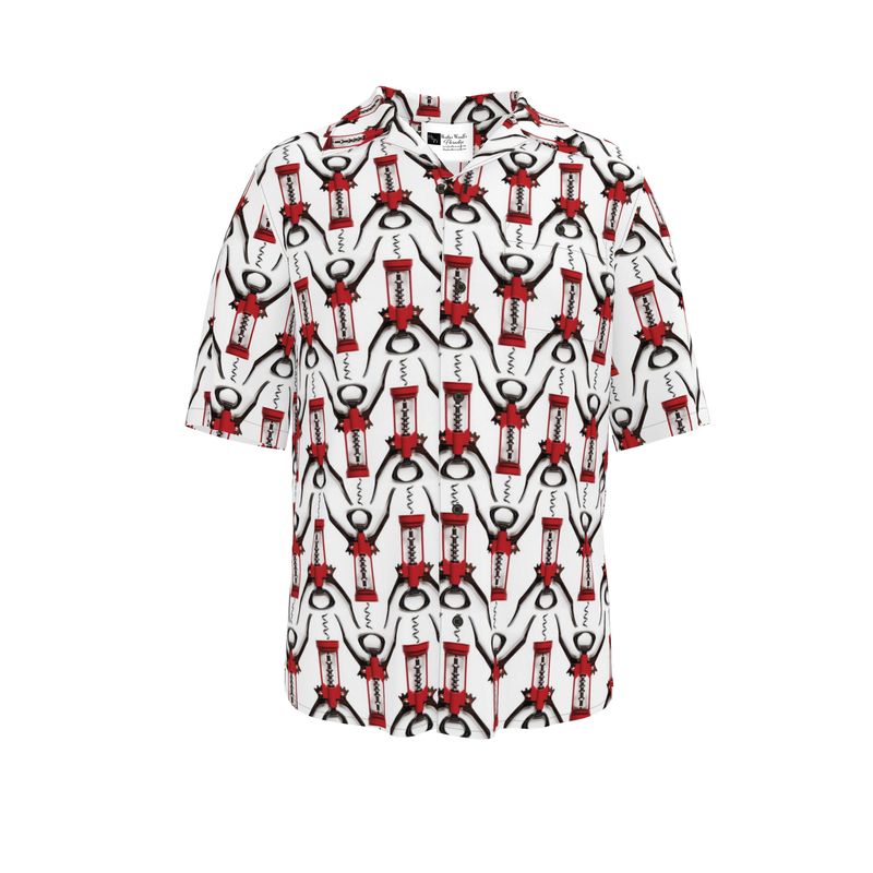Kitchen Utensils Corkscrew Unisex Cotton Button Up Shirt