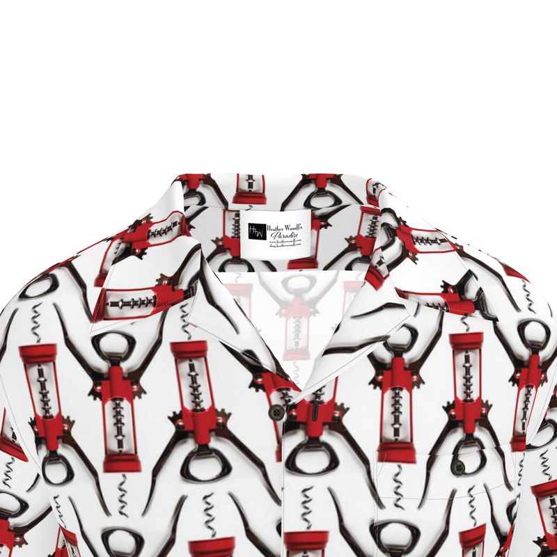 Kitchen Utensils Corkscrew Unisex Cotton Button Up Shirt