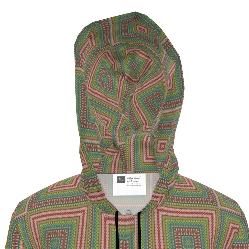 Red Mosaic Quilt Rain Jacket