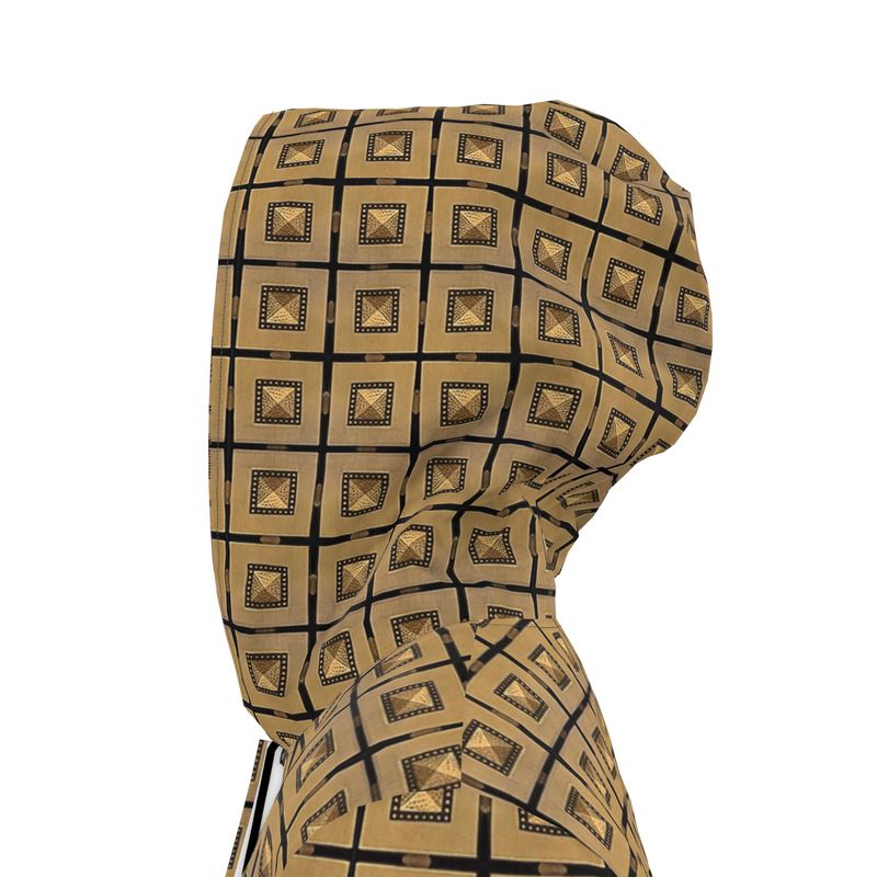 Art Deco Brass Squares Rain Jacket