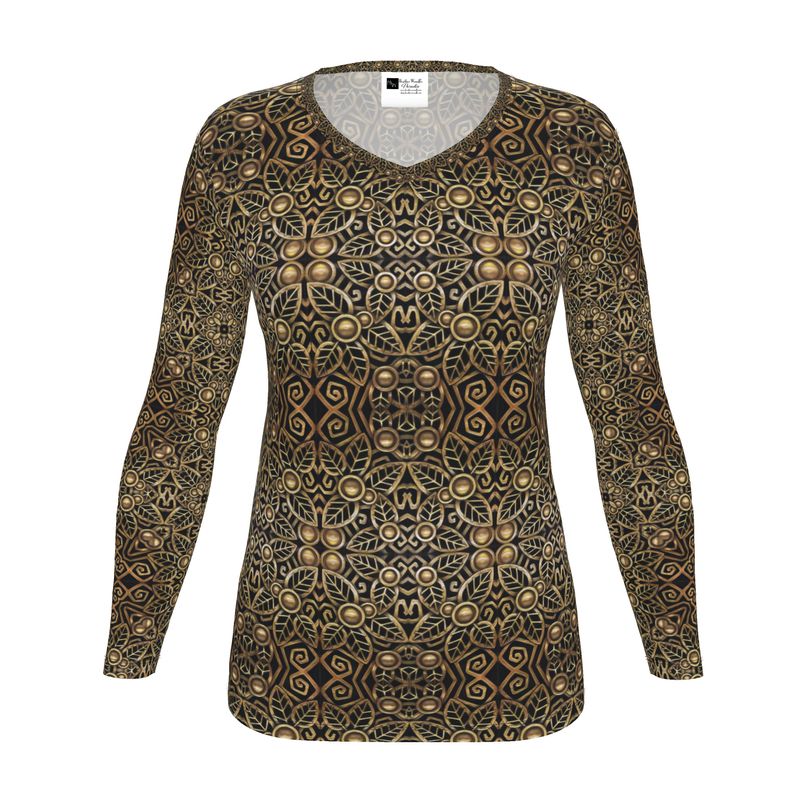 Art Deco Brass Foliage Women's T-Shirt