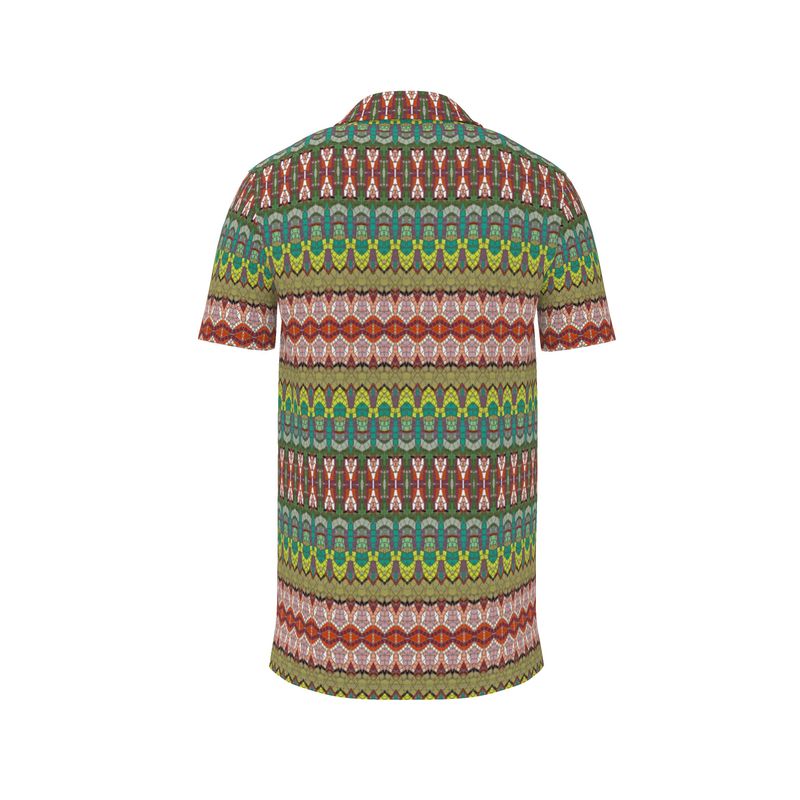 Red Mosaic Stripe Unisex Polo Shirt