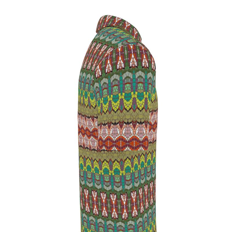 Red Mosaic Stripe Unisex Polo Shirt