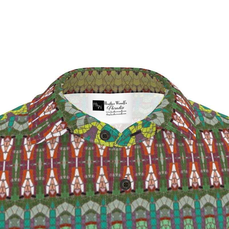 Red Mosaic Stripe Unisex Polo Shirt