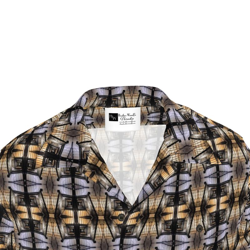 Hotel Staircase Silk Unisex Button Up Shirt