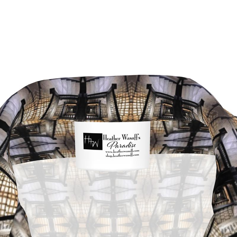 Hotel Staircase Silk Unisex Button Up Shirt