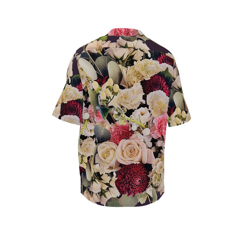 Wedding Flowers 3 Silk Unisex Button Up Shirt