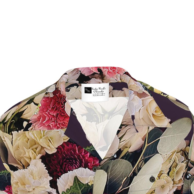 Wedding Flowers 3 Silk Unisex Button Up Shirt