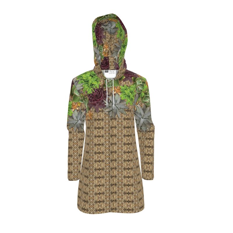 Cactus Garden Womens Hooded Rain Mac