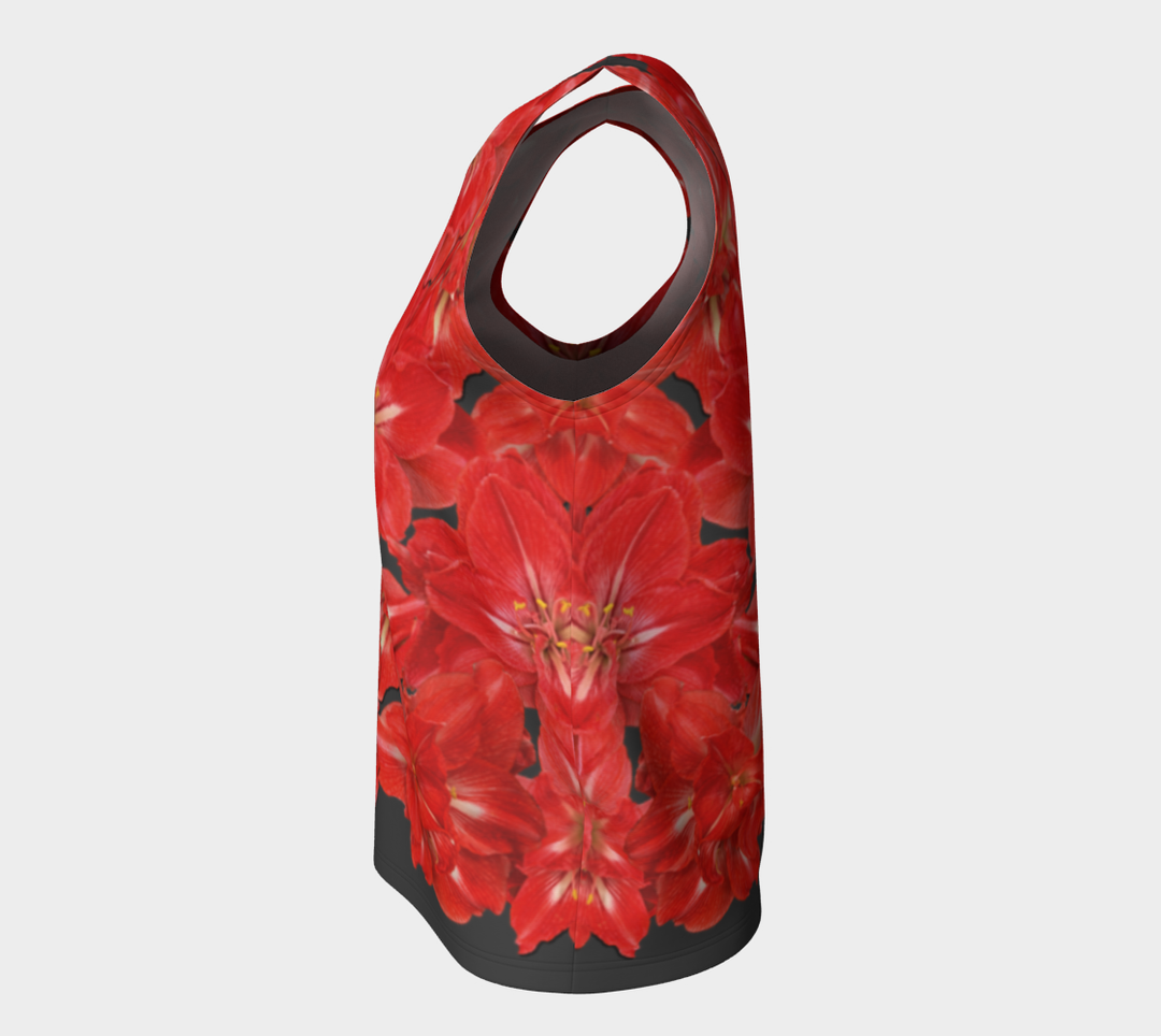 Debbie's Amaryllis (long) Loose Tank Top