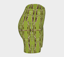 Load image into Gallery viewer, Lichen Log Green Yoga Shorts
