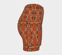 Load image into Gallery viewer, Lichen Log Red Yoga Shorts
