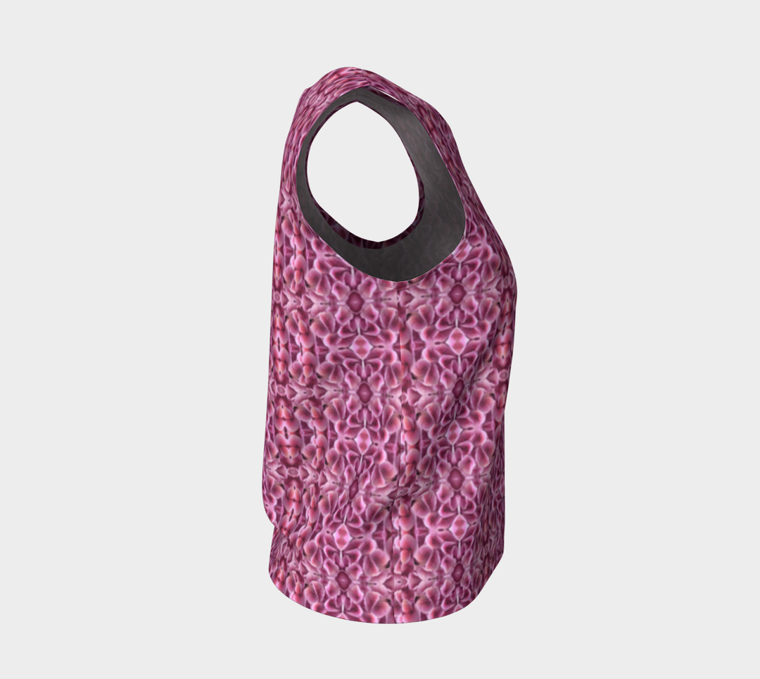 Pink Hydrangea (Long) Loose Tank Top
