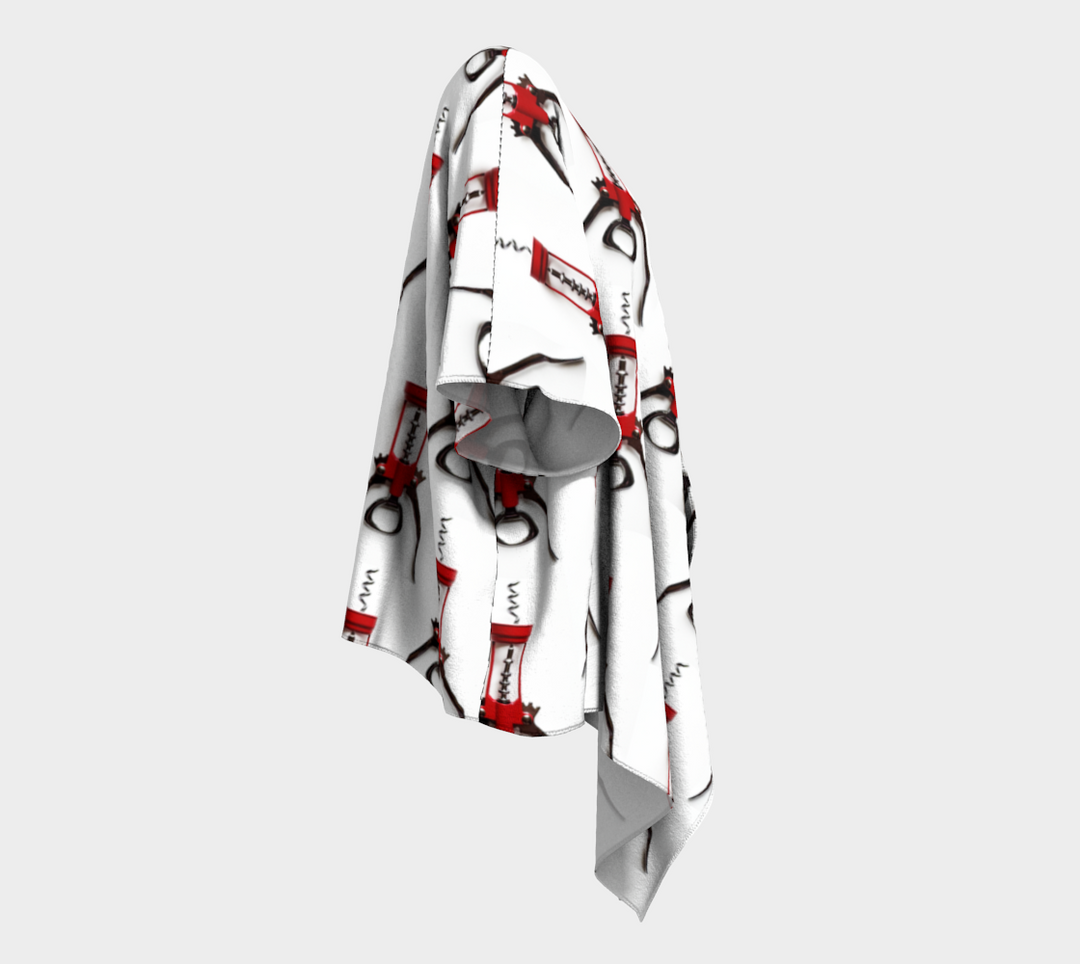Kitchen Utensils Corkscrew Draped Kimono