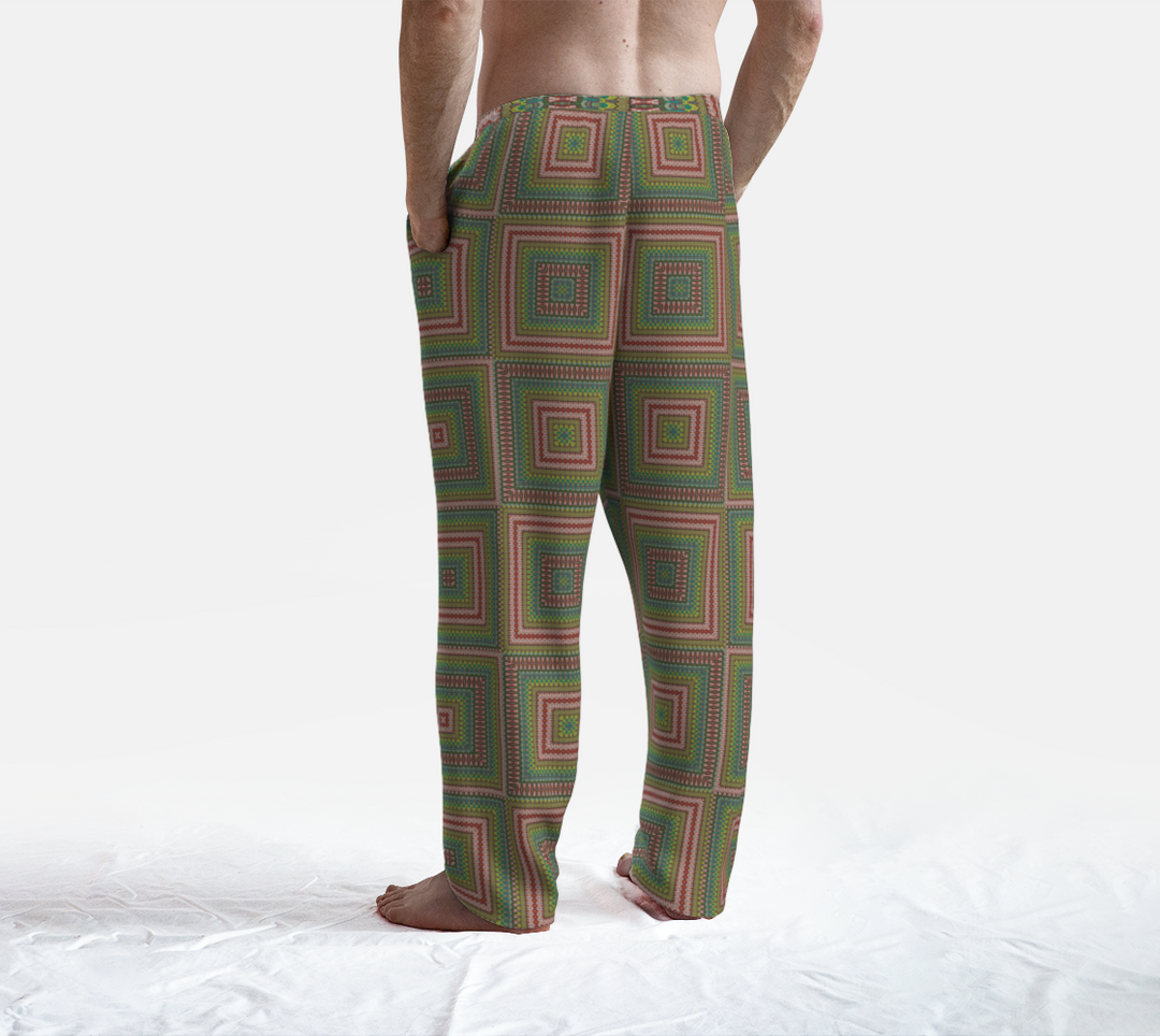 Red Mosaic Quilt Leisure Pants