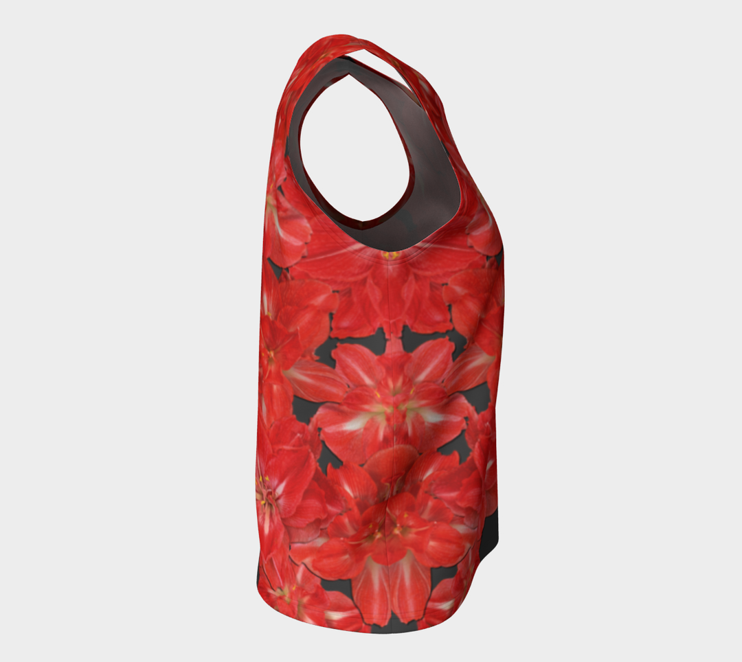 Debbie's Amaryllis (long) Loose Tank Top