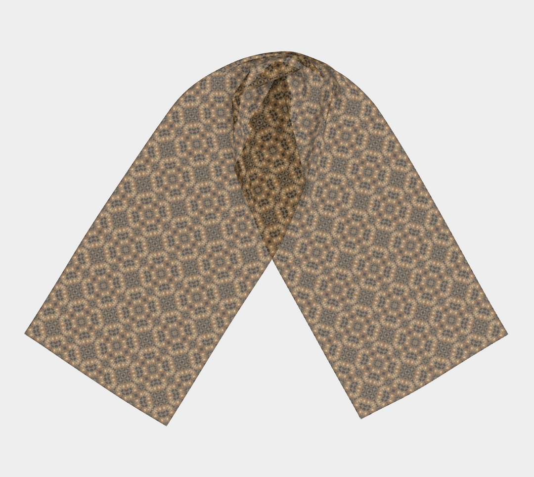 Chicago Deco Brass Circles Long Scarf