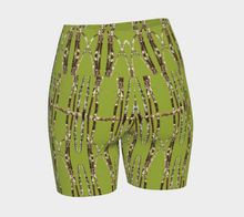 Load image into Gallery viewer, Lichen Log Green Yoga Shorts
