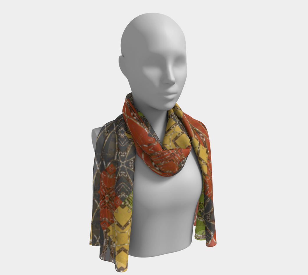 Lichen Log Medallions Long Scarf