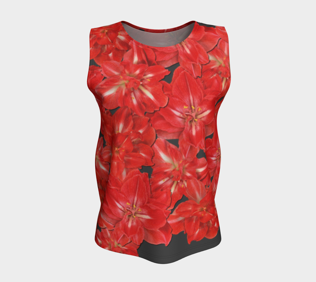 Debbie's Amaryllis (long) Loose Tank Top