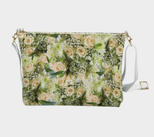 Load image into Gallery viewer, Wedding Flowers Vegan Leather Crossbody Bag
