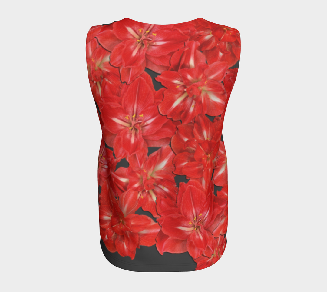 Debbie's Amaryllis (long) Loose Tank Top
